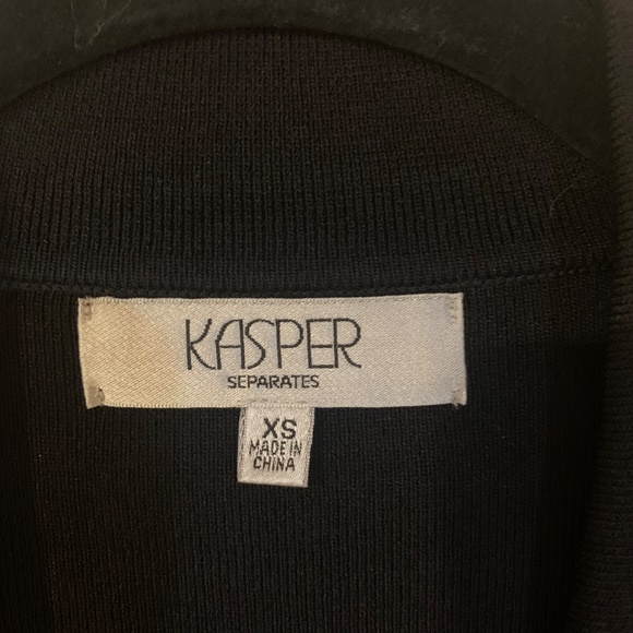 Kasper Separates Black/White Knit Cardigan Sweater sz XS - Picture 4 of 6